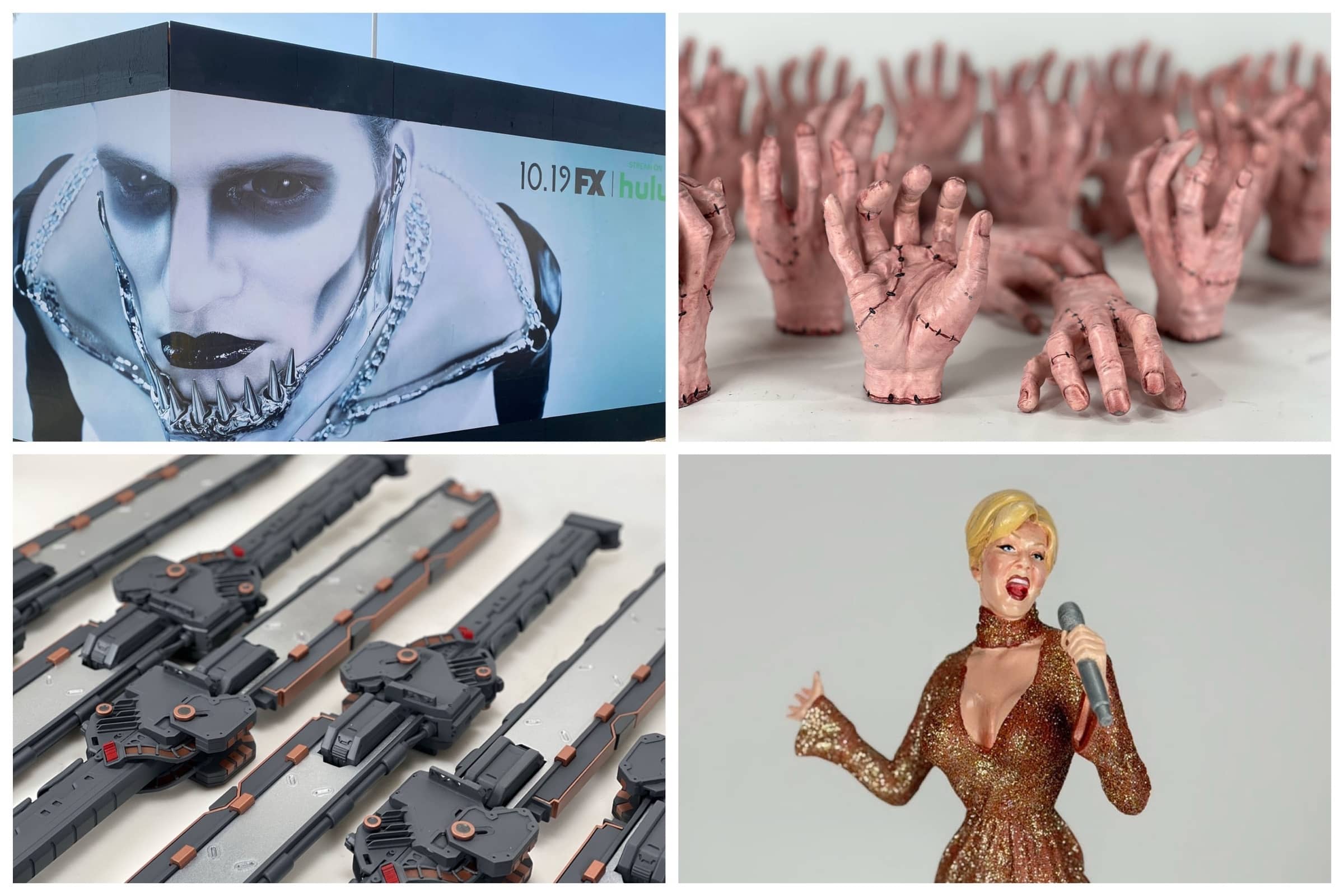 Custom 3D printed props for film, TV, commercials, brand activations, and broadcast productions in Los Angeles. Design, fabrication, chrome plating, gold plating, and camera-ready finishing. NDA compliant. Rush available.